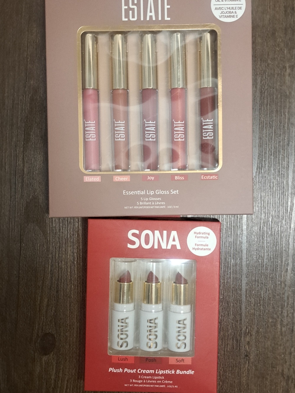 Estate Plush Pout Cream Lipstick Set — Red, Pink, Brown